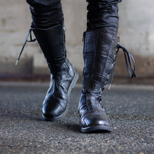 Women's Spiral Moto Boots - Classic Black