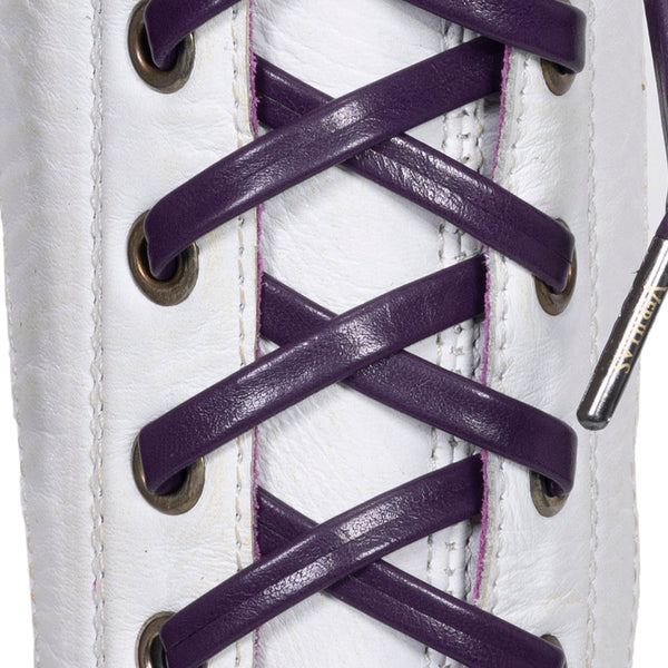 Leather Boot Laces - Nightshade Purple