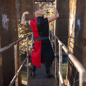 Bramblewood Long Vest - Black and Red