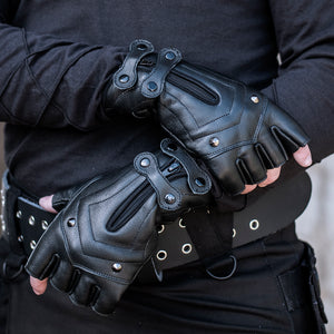 Ridgeback Fingerless Gloves - Classic Black