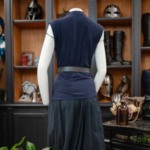 Women's Sleeveless Renaissance Tunic - Navy Blue