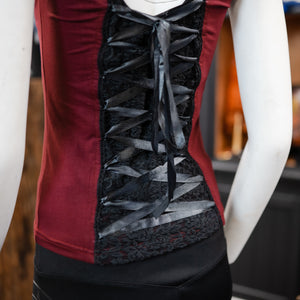 Darklace Tank Top - Giantsblood Burgundy
