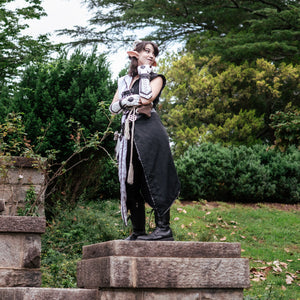 Bramblewood Long Vest - Black and White