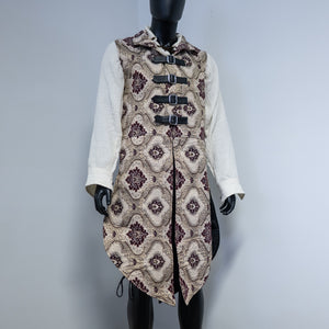 Bramblewood Longvest Sample:  Ivory & Burgundy, Size Medium