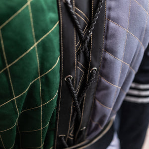Bramblewood Long Vest - Grey and Dragonseye Green