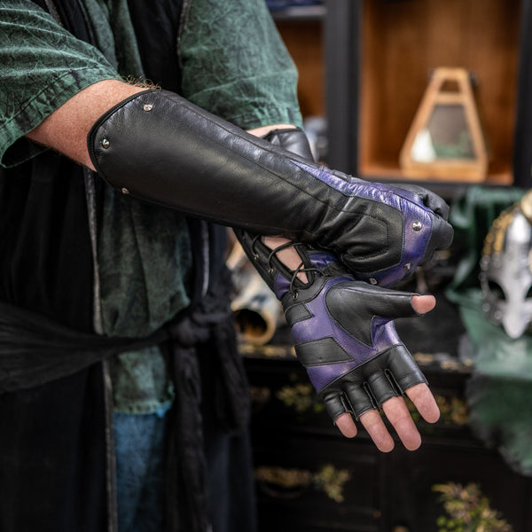 Razorpine Fingerless Gauntlets - Nightshade Purple