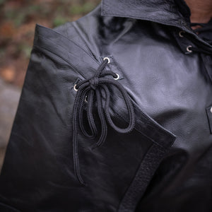 Valiant Leather Jerkin - Black Dragonskin