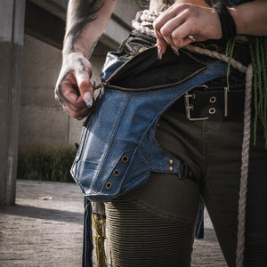 Valiant Leather Hip Stash - Azurinth Blue