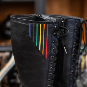 Women's Ares Knee-High Boots - Progress Pride Edition - Special Order