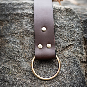 Valiant Leather Ring Belt - Dark Brown