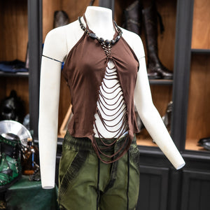 Lyria Halter Top - Brown