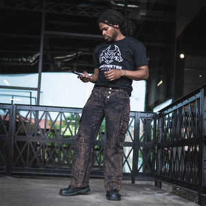 Dustvale Cargo Pants Sample - Stonewashed Brown, Size 38