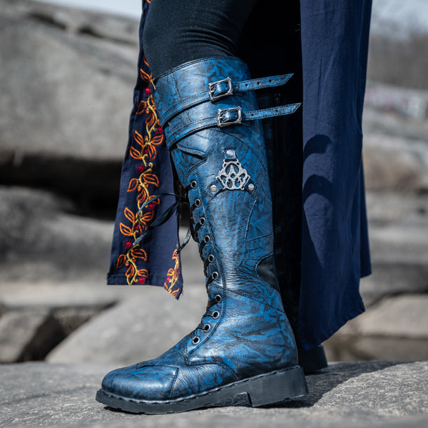 Women's Monolith Moto Boots - Azurinth Blue
