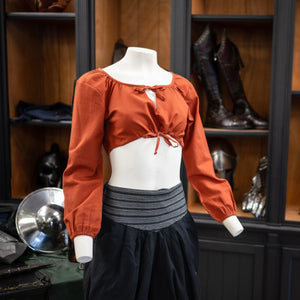 Marian Crop Blouse - Burnt Orange