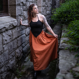 Marian Pocket Skirt - Emberglow Orange