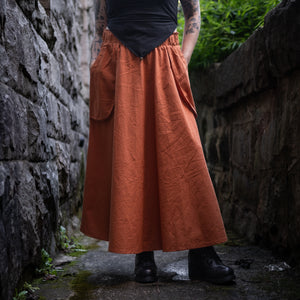Marian Pocket Skirt - Emberglow Orange