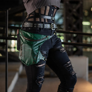 Valiant Leather Hip Stash - Dragonseye Green, Size Small