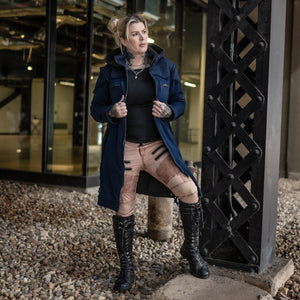 Marauder Long Coat - Navy Blue
