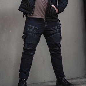 Havok Stretch Jeans - Black with Black Wax