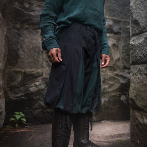 Landsknecht Pants - Black and Dragonseye Green
