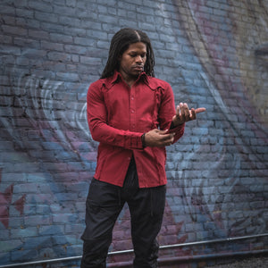 Valiant Button Up - Maroon