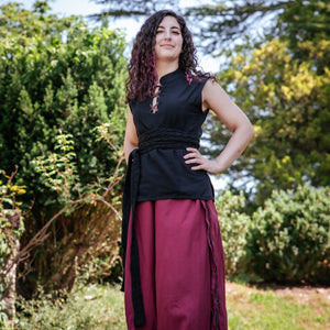 Women's Sleeveless Renaissance Tunic - Black 2025 Edition