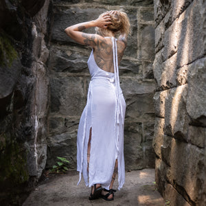 Fae Ceremonial Halter Dress - White
