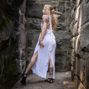 Fae Ceremonial Halter Dress - White