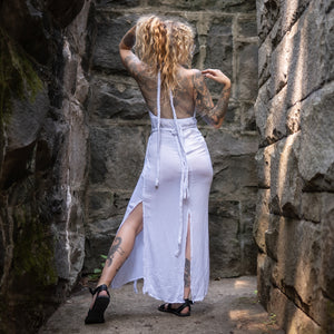 Fae Ceremonial Halter Dress - White