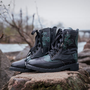 Women's Heartseeker Low Boots - Classic Black and Dragonseye Green