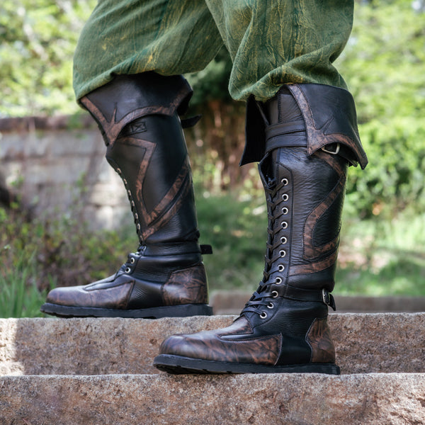 Men's Blacktide Boots - Classic Black and Ironwood Brown