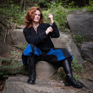 Landsknecht Pants - Black and Blue