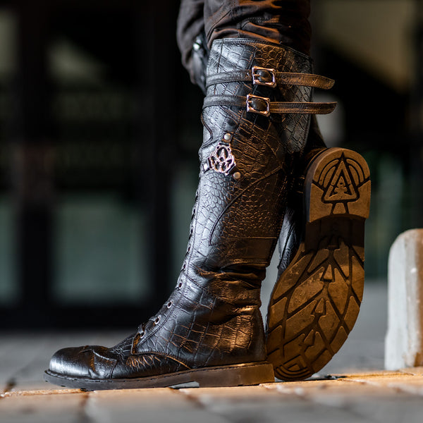 Men's Monolith Moto Boots - Dragonskin