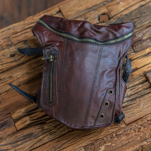 Valiant Leather Hip Stash - Giantsblood Burgundy, Size Small