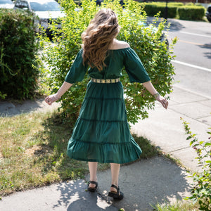 Velwin Dress - Dragonseye Green