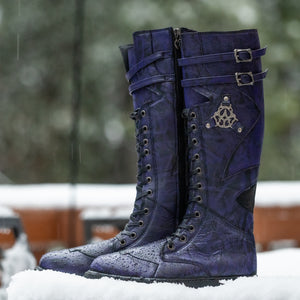 Men's Rampart Leather Boots - Nightshade Purple, Men's 11.5 Standard, Broken Zipper
