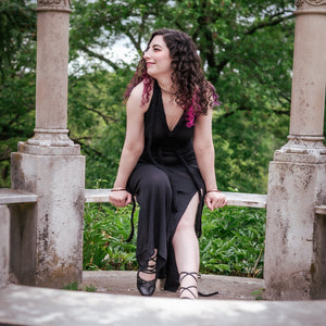 Fae Ceremonial Halter Dress - Black