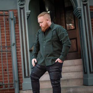 Valiant Button Up - Dark Green
