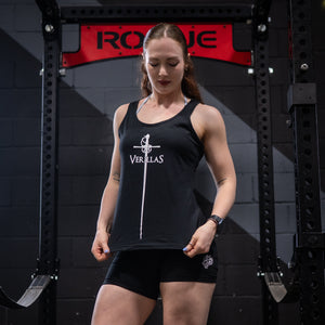 Débardeur de sport croisé dans le dos Duelist pour femme - Noir