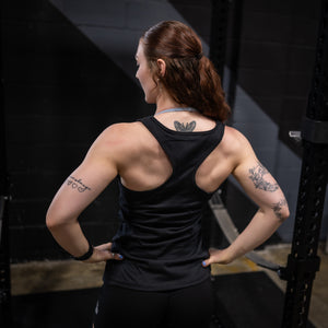 Débardeur de sport croisé dans le dos Duelist pour femme - Noir