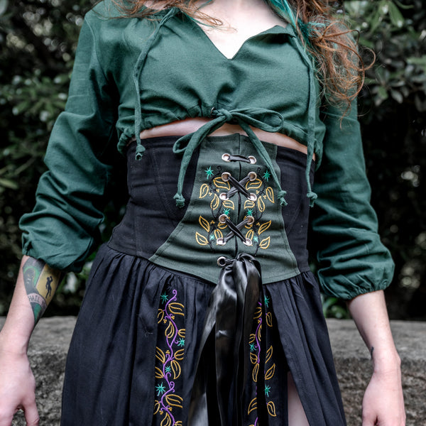 Marian Waist Cincher - Black and Green