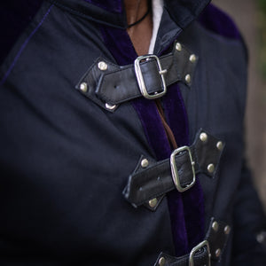 Veste Blacktide - Velours Noir et Violet