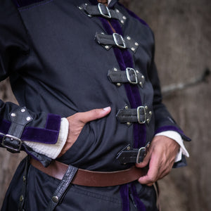 Veste Blacktide - Velours Noir et Violet