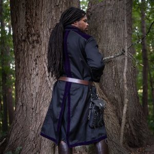 Veste Blacktide - Velours Noir et Violet