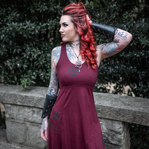 Shieldmaiden Maxi Dress - Giantsblood Burgundy