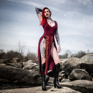 Bramblecourt Twilight Dress - Burgundy