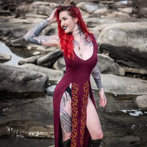 Bramblecourt Twilight Dress - Burgundy