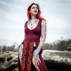 Bramblecourt Twilight Dress - Burgundy